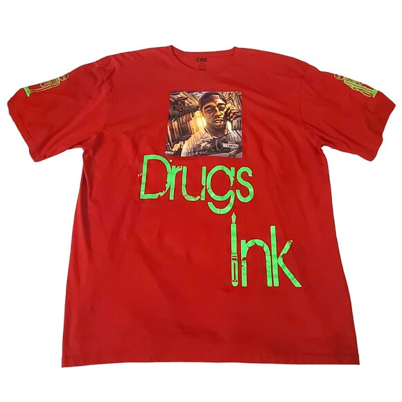 Drungs Ink Rap T Shirt Old School hip hop Size 4XL Tex-a-doe Gasman 254 - Picture 1 of 7
